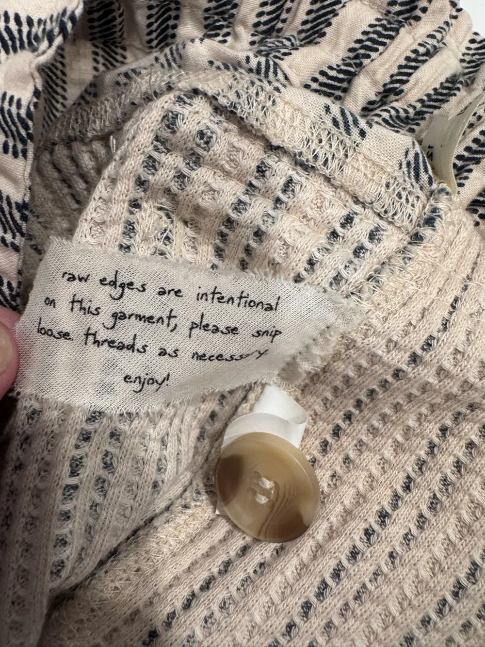 Free People One Harriet Stripped Slouchy Shorts Sz. Sm